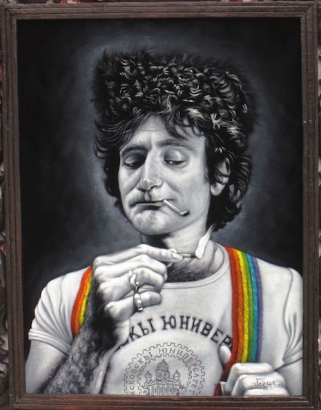 Robin Williams velvet painting