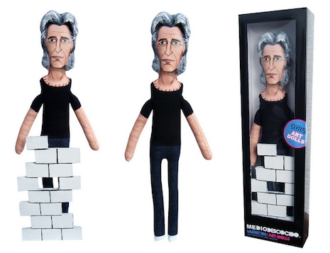 Roger Waters of Pink Floyd and his little plush wall