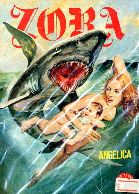 Sexy times with a shark, a nude woman and a baby?