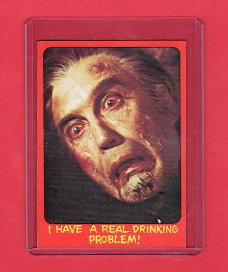 Topps Shock Theater trading card #47 Dracula A.D. (UK version, 1976)