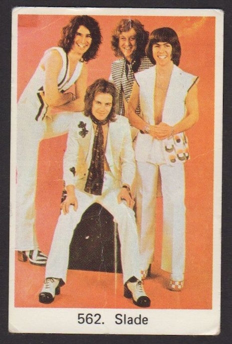 Slade Swedish vintage gum trading card, 1970s