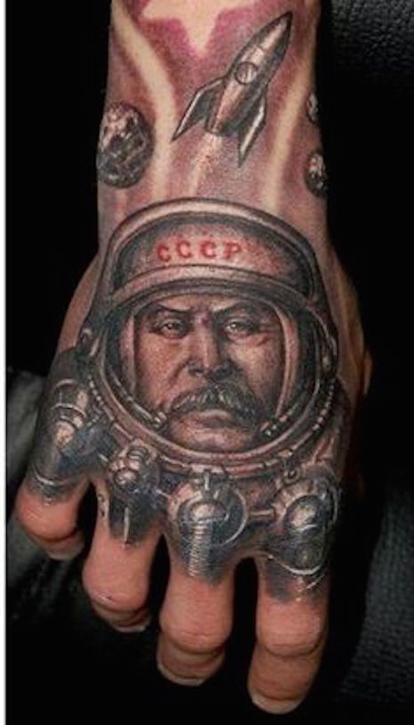 Joseph Stalin CCCP hand tattoo