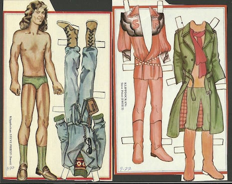 Steve Priest of The Sweet vintage Swesdish paper doll