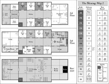 The Shining boardgame layout