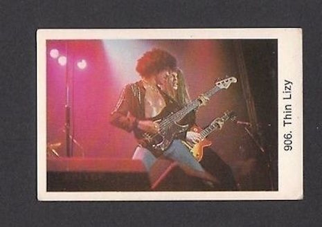 Thin Lizzy vintage Swedish gum trading card, 1970s