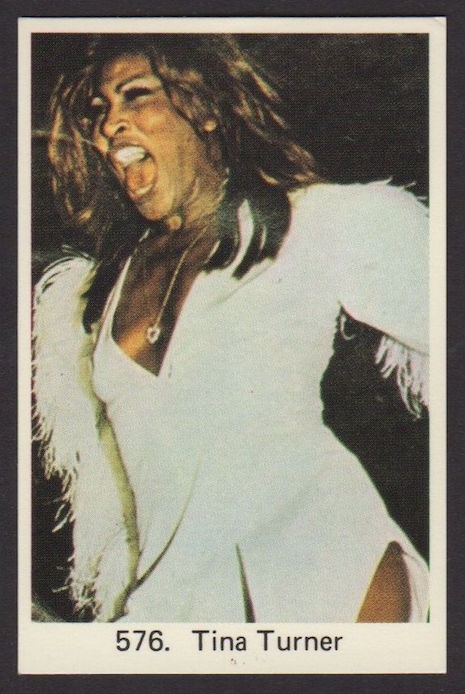 Tina Turner vintage Swedish gum trading card, 1970s