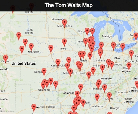 Tom Waits Map