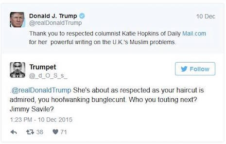 Spell Check a Racist Donald Trump Twitter post screenshot
