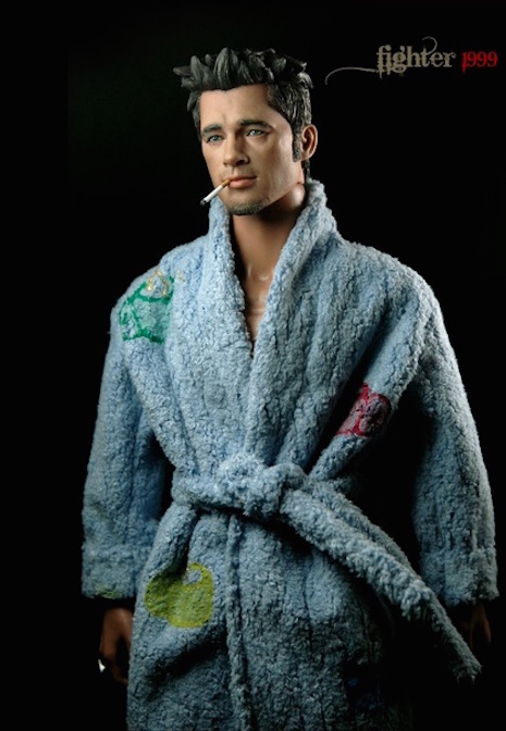 Tyler Durden in blue bathrobe by Rainman