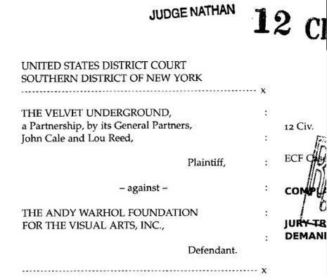 Velvet Underground-Warhol lawsuit