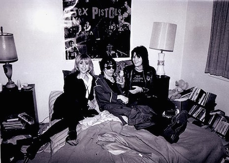 Stiv Bators, Joan Jett and Cynthia Ross in 1979 at Jett's LA apartment (originally seen in CREEM Magazine)