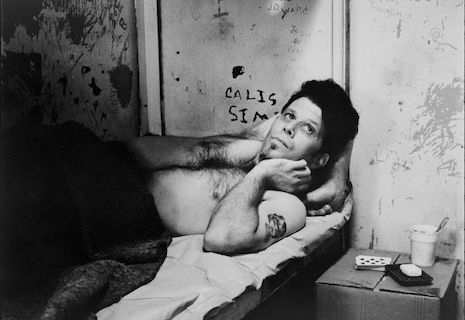Tom Waits on his Louisiana prison cot from the 1986 film Down By Law