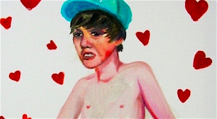 Bieber cums, Oprah shits & the Cockmuncher gobbles in Joe Becker’s bizarre pop culture paintings