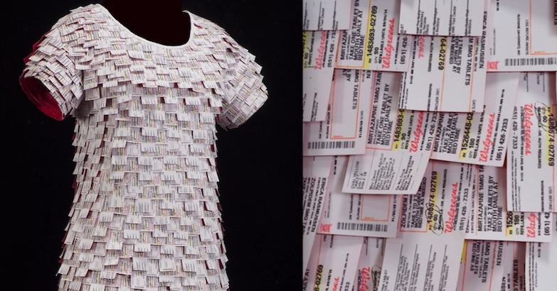 Just what the doctor ordered: Artist makes nightgown from 2,000 sleeping pill prescriptions