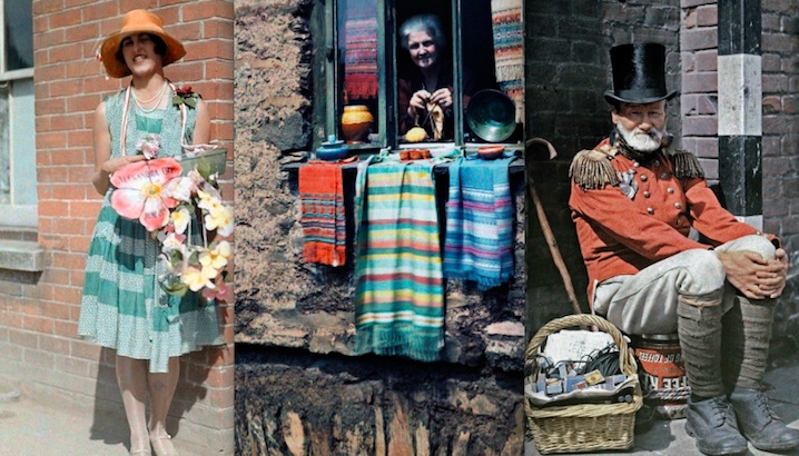 Beautiful color photographs of England during the 1920s