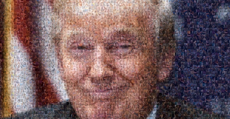 Donald Trump portrait made from 500 pictures of dicks (NSFW-ish)