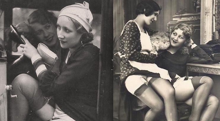 When a glimpse of stocking was something shocking: Vintage erotic postcards of 1920’s flappers