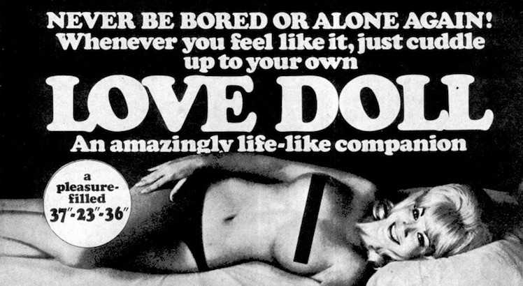 Bizarre vintage ads for life-sized inflatable sex dolls