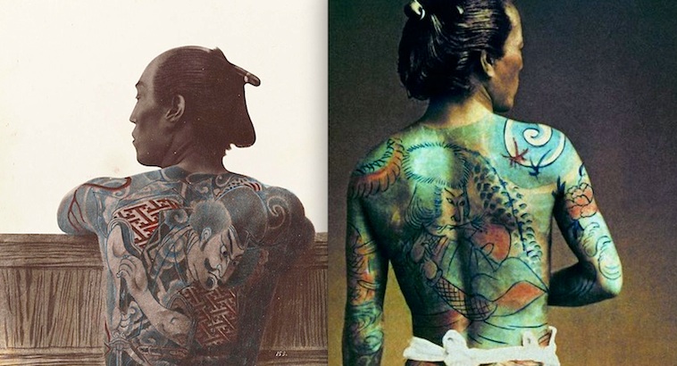 Yakuza: Beautiful hand-painted vintage portraits of tattooed Japanese gangsters