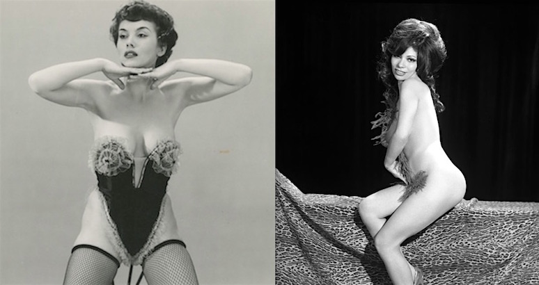 Vintage burlesque dancers and stripper portraits from the 1960s