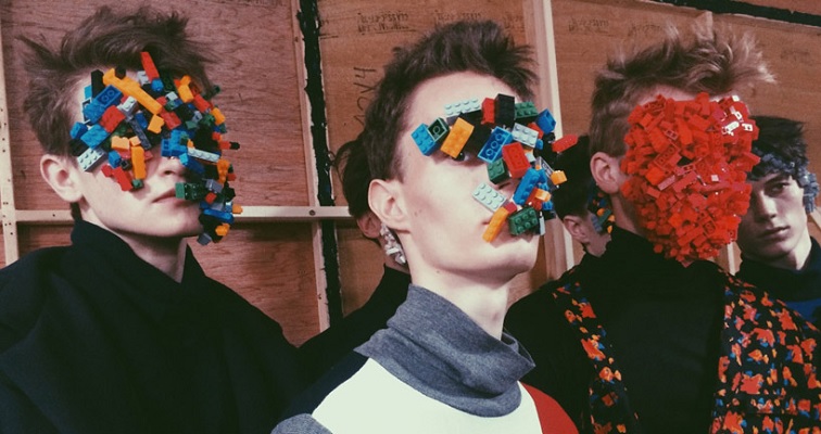 Couture LEGO masks, because high fashion is weird as hell…