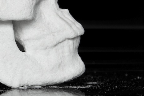 Skull made out of cocaine