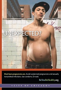 Striking, but misguided Chicago ad campaign wants to lower teen pregnancy with pregnant teenage boys