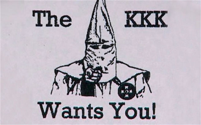 The actual Ku Klux Klan application form