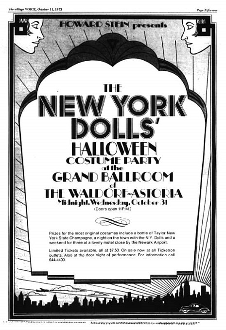 Lipstick Killers: The New York Dolls, live, Halloween 1973