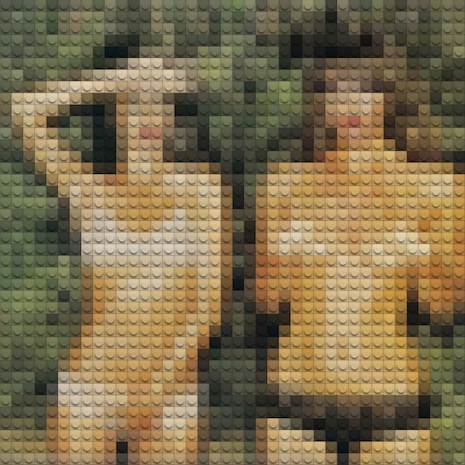 Famous album covers rendered in Lego
