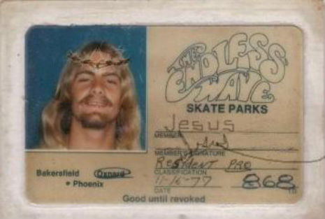 Vintage ‘Jesus’ skate park ID cards