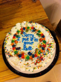 ‘Sorry I put it in your butt’: Absurdly inappropriate cake inscriptions