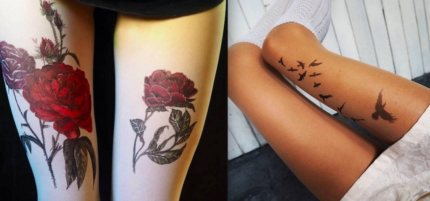 Tattoo tights: Have beautiful decorated legs without getting