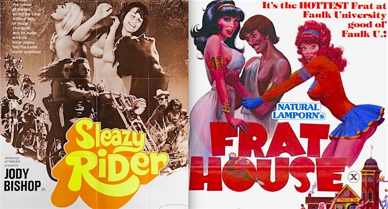 Vintage X-rated parody movie posters from the Golden Age of Sleaze