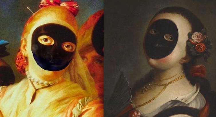 Wearing a vizard kept women pale and interesting in the 16th and 17th centuries