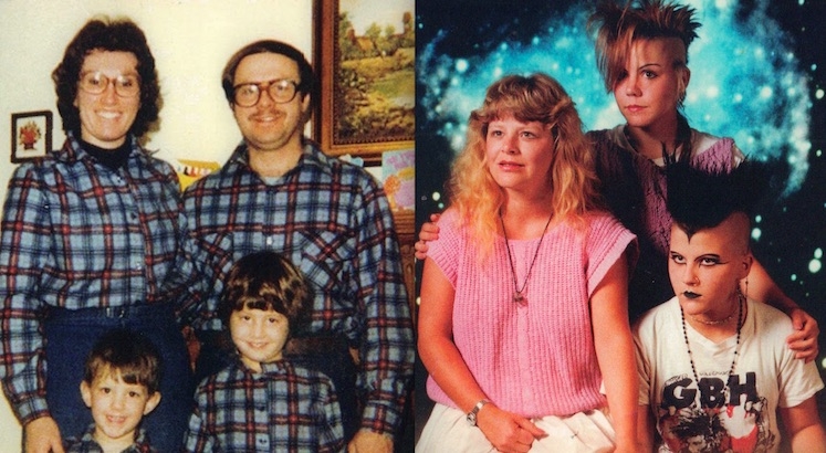 Amusing family portraits from the 1980s