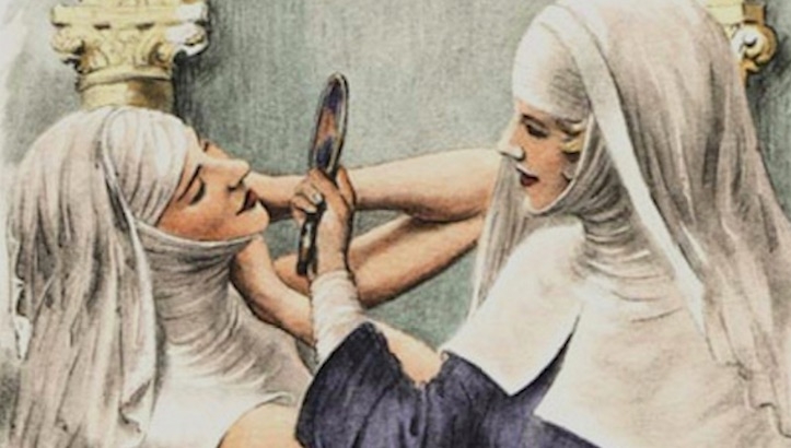 Sexy Nun Drawing - Naughty Nuns: Vintage nun porn from the classic tale 'The Nun' & more (NSFW  or church) | Dangerous Minds
