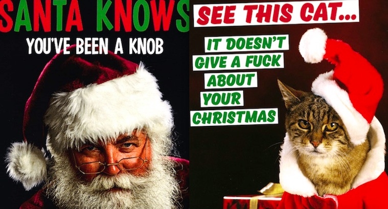 Santa knows when you’ve been wanking: Rude and offensive Christmas cards (NSFW)