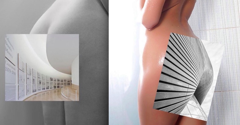 Porn-optical illusion: Suggestive collages of sex and architecture (probably NSFW)
