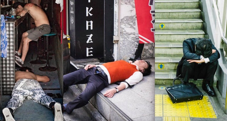 One for the Road: Street photographs of drunk Japanese people