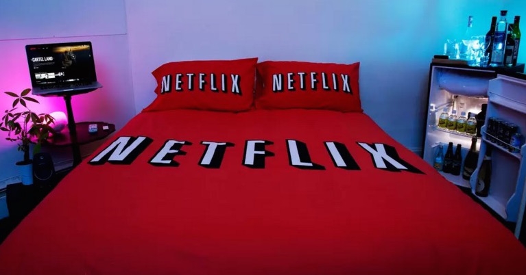 For $400 a night, you can rent this literal ‘Netflix & Chill’ room on Airbnb