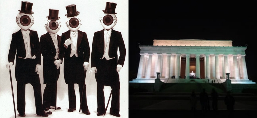 The Residents’ press conference at the Lincoln Memorial, 1983