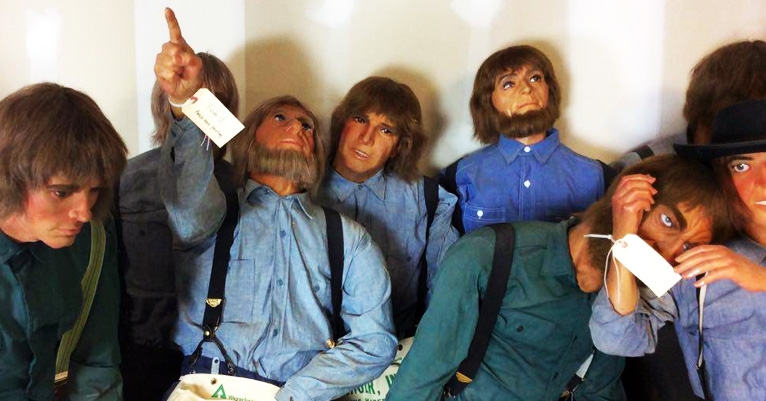 Buy these creepy wax figures of Amish people that have been missing from your nightmares
