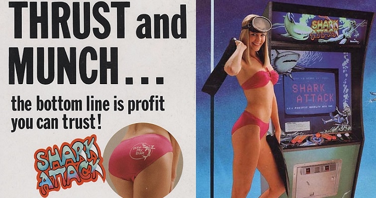 Early advertising for arcade games was sexy… or… at least sexual, anyway