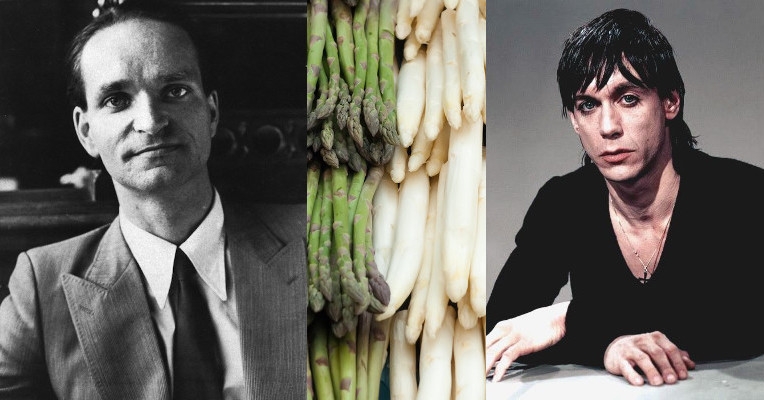 Iggy Pop and Kraftwerk’s Florian Schneider go shopping for asparagus in the 1970s