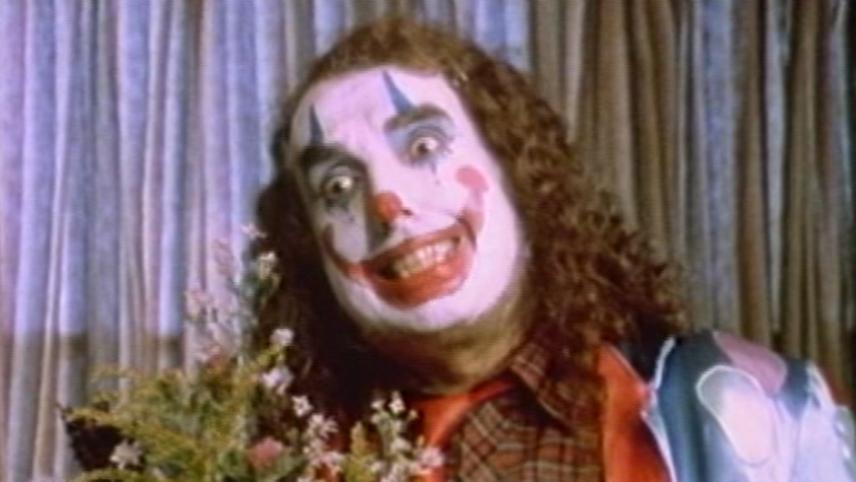 Tiny Tim plays a creepy clown in the godawful ‘Blood Harvest’