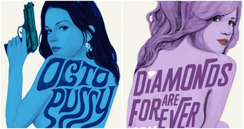 ‘Bond Girls’: Sexy color-drenched retro-style prints of the ladies of 007