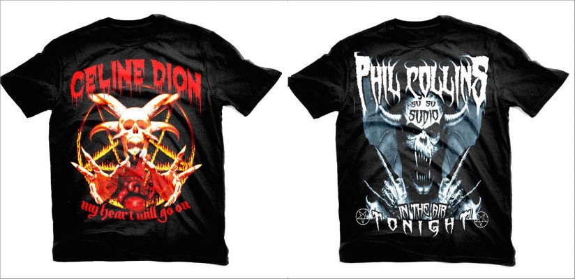 Heavy metal T-shirts for inoffensive pop stars