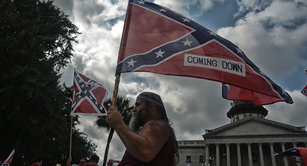 Brawl over the Confederate flag spills into the streets outside of South Carolina’s statehouse