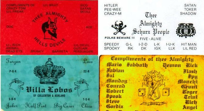 Lovers-n-Killers: Chicago gang members’ business cards from the 1970s and 1980s